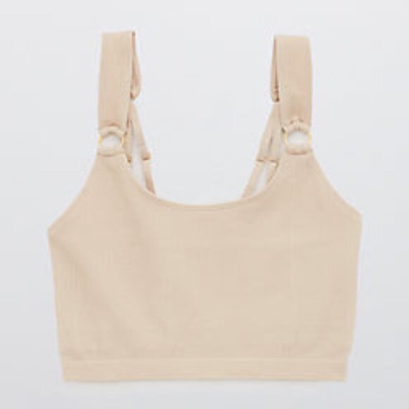 Aerie Seamless Ring Longline Bralette - Sandalwood - Size Small - Picture 1 of 4